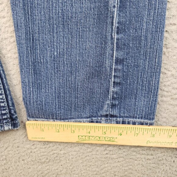 BKE Denim Jeans Womens 29 Blue Sabrina Boot Low Rise Thick Stitch Pocket Stretch - Picture 5 of 11